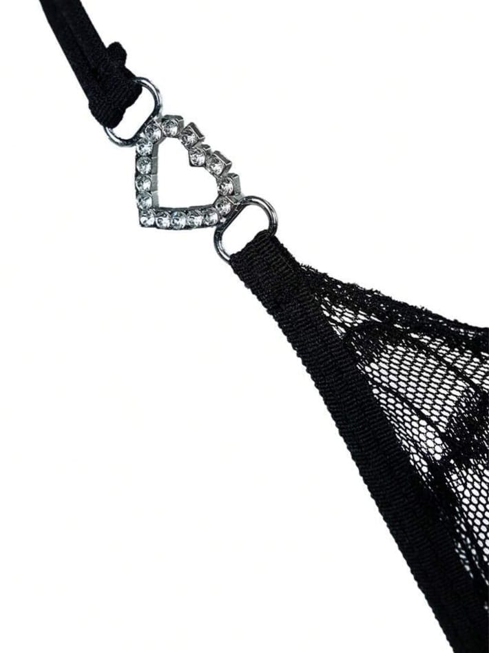 Midnight Heart Lace Brief